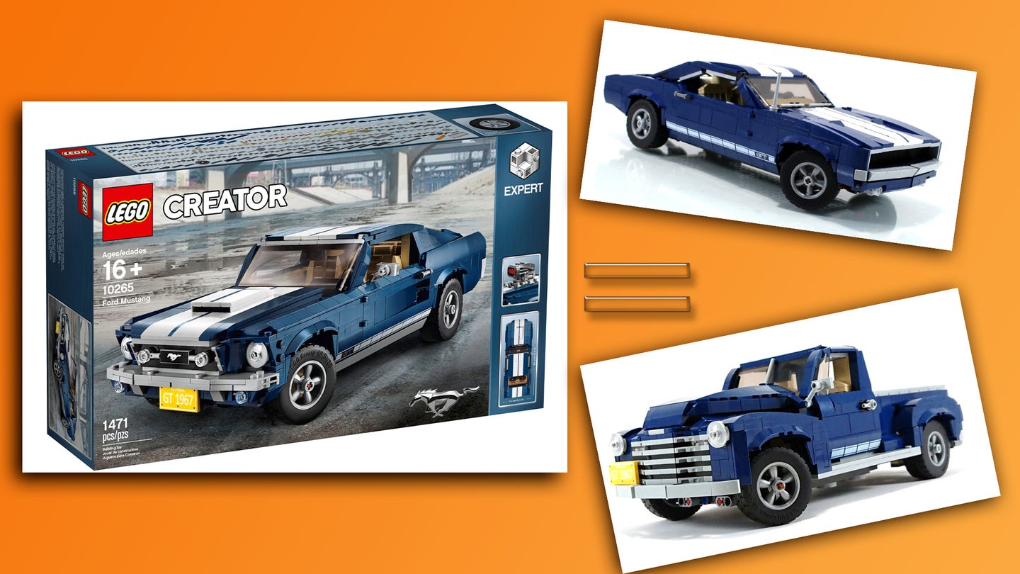 Turn a Lego Ford Mustang Into a Vintage Mopar or Chevy Truck With These Clever Guides