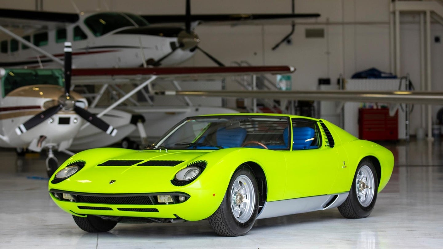 Someone Will Pay a Ton of Money for This Green-on-Blue 1968 Lamborghini Miura P400