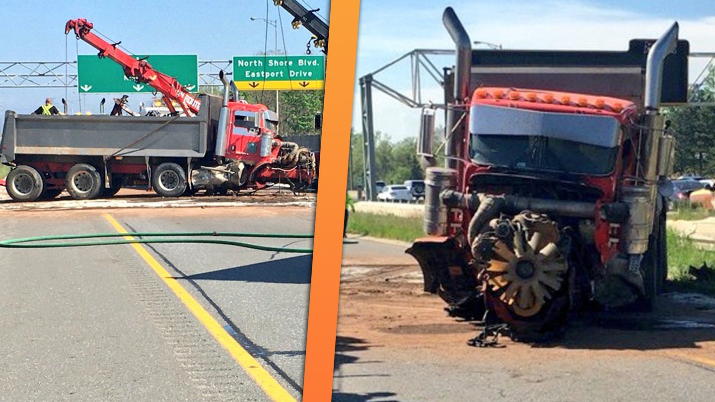 The Aftermath of This Semi-Truck Blowout Looks Expensive