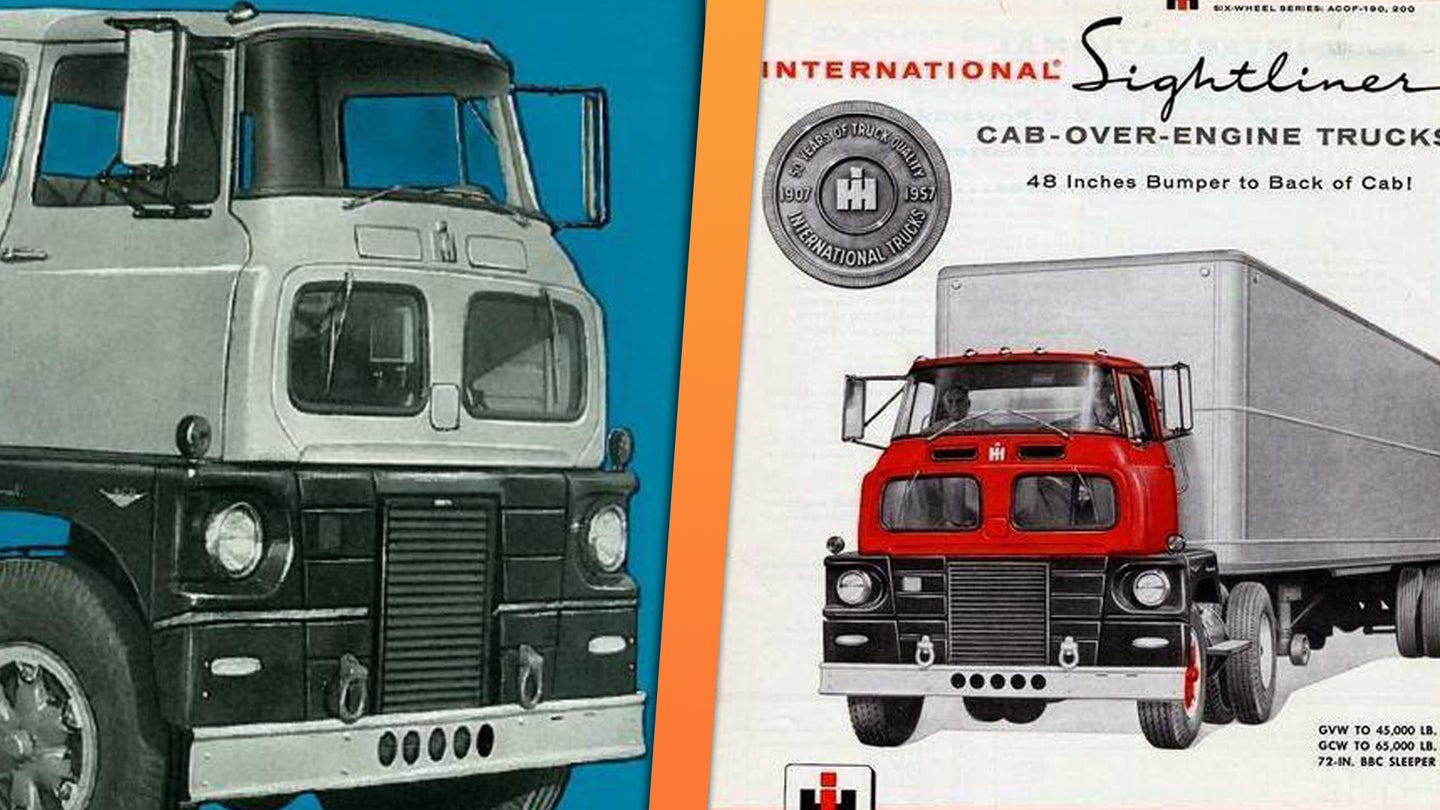 Why International Once Built a Semi Truck With Windshields on the Floorboard