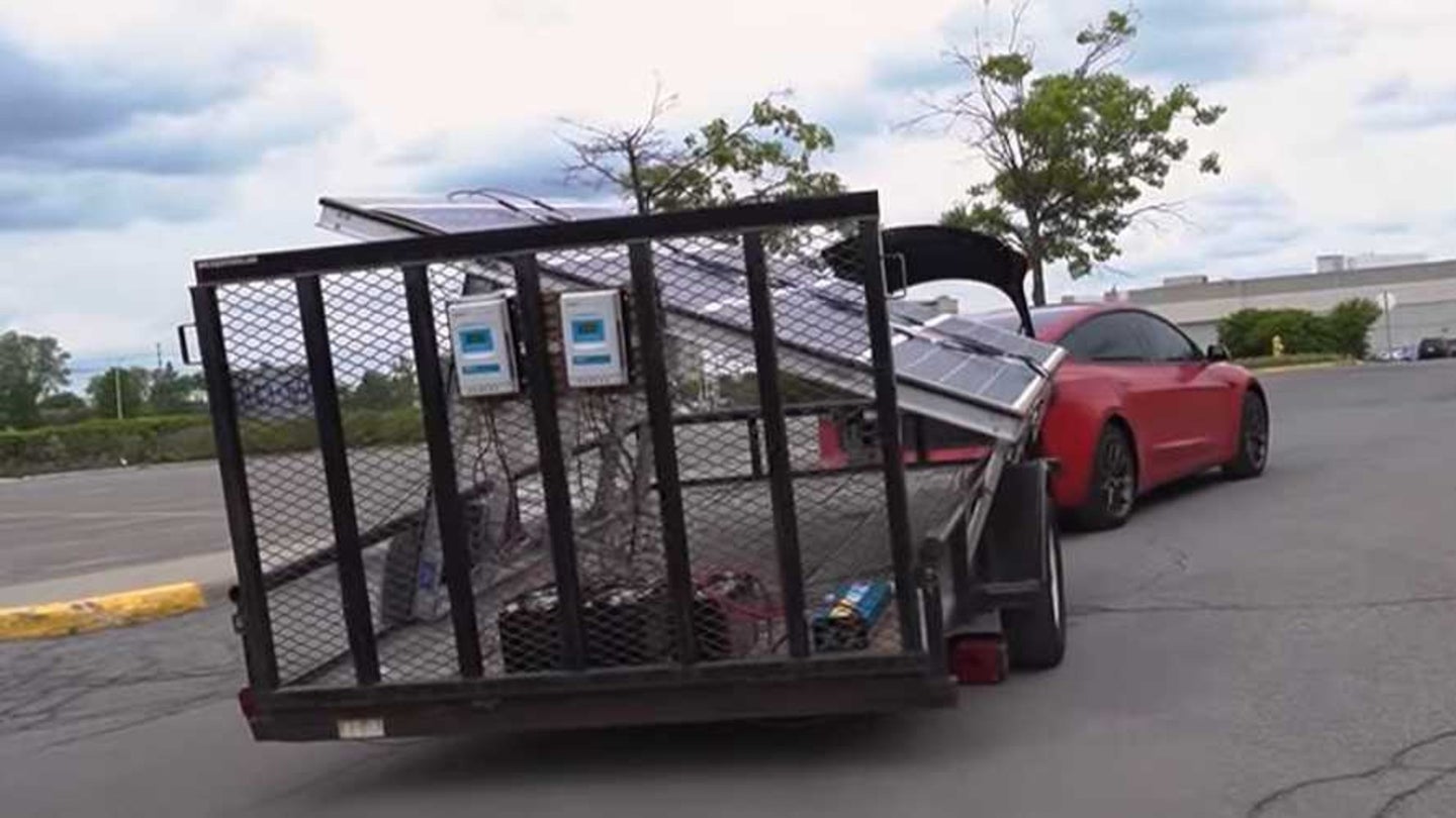 Range Anxiety? Build a Solar Panel Trailer for Your Tesla Model 3