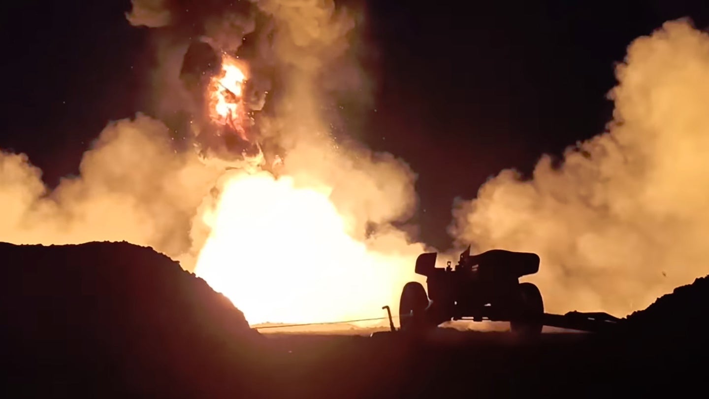 Watch Russian Troops Snuff Out An Oil Well Blaze With An Anti-Tank Gun