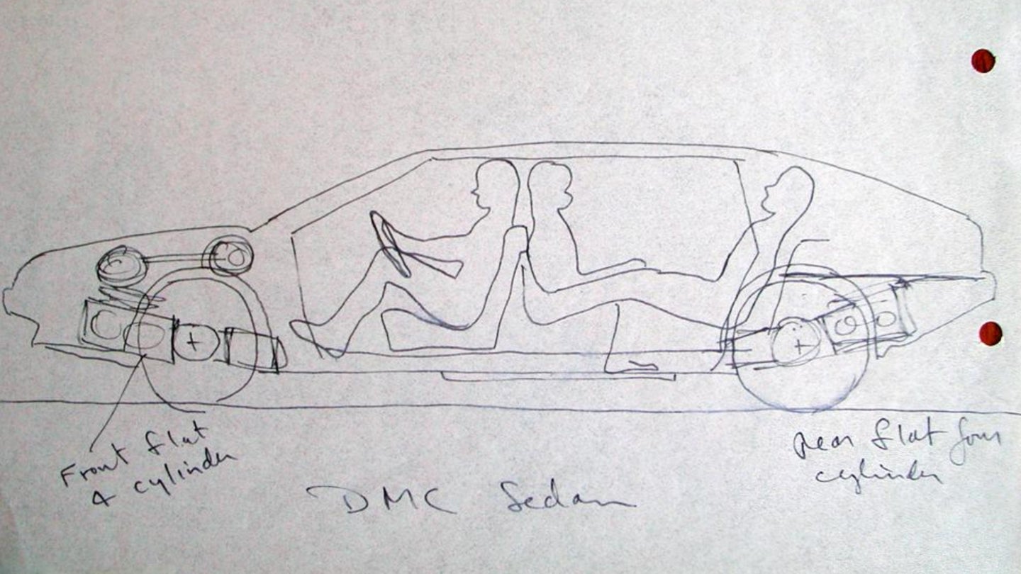 See the Original Sketches for the DeLorean Sedan That Never Was