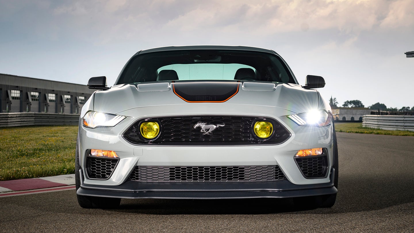 The Ford Mustang Mach 1 Grille Has Empty Spots for Fog Lights of Your Choice
