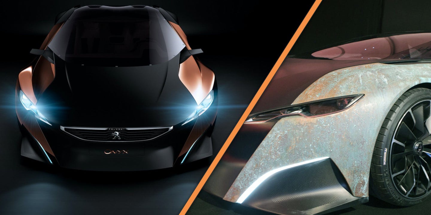 The Peugeot Onyx Was a Copper-Bodied Supercar that Aged Like the Statue of Liberty