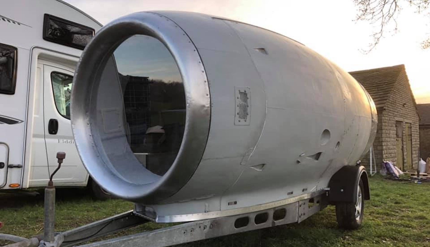 This Hollowed-Out Jet Engine Camper Took Over Six Years and 1,000 Hours to Build