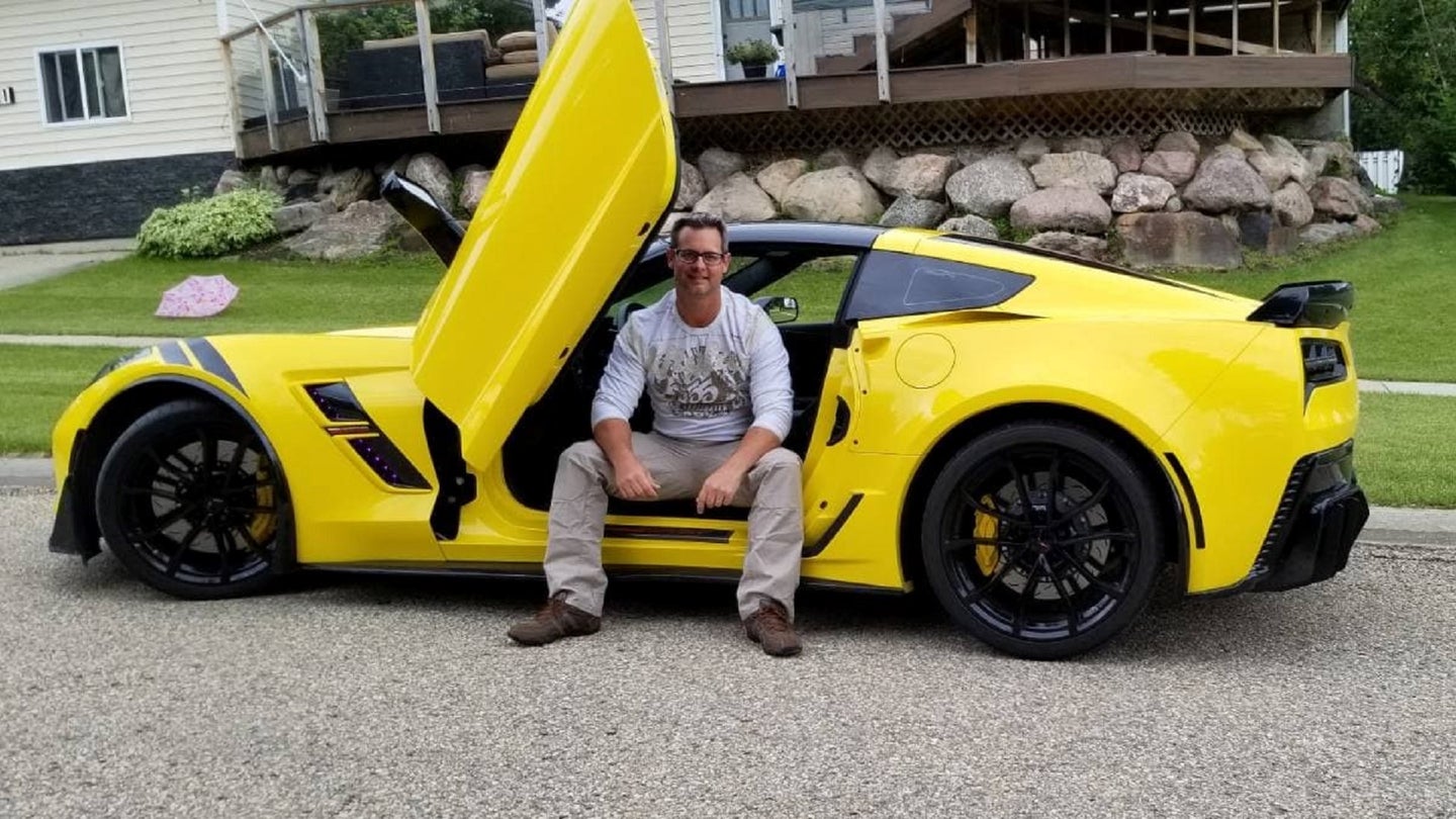 Legally Blind Man Immediately Buys Corvette After Experimental Surgery Gives Him Sight