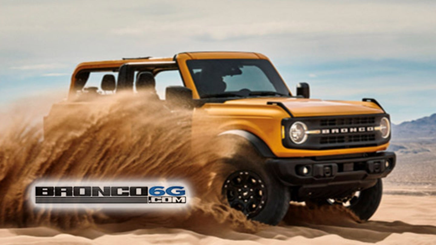 2021 Ford Bronco Finally Leaks Ahead of Its Big TV Debut on Monday Night