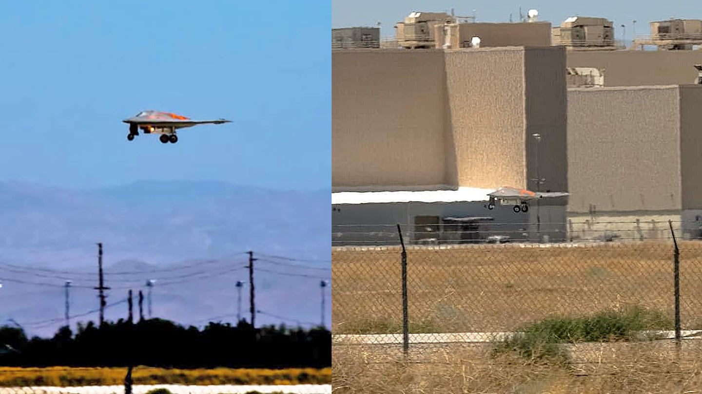 RQ-170 Sentinel Stealth Spy Drone Photographed Landing At Plant 42 In Palmdale