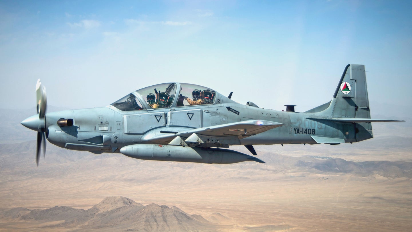 American Pilot Ejects From Afghan Air Force A-29 Light Attack Plane (Updated)
