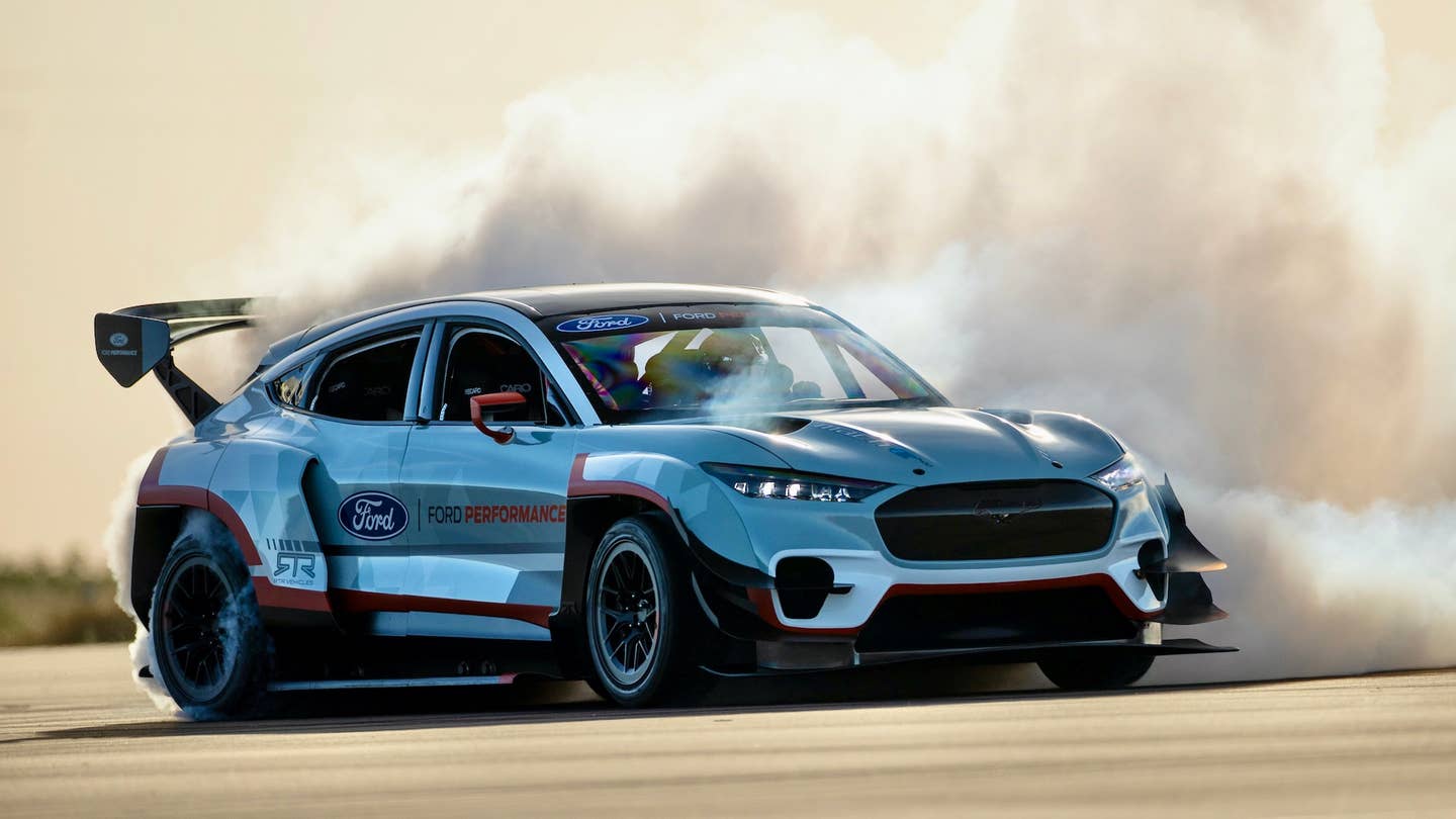 Ford is taking a seven-motor, 1,400-hp Mustang Mach-E to NASCAR