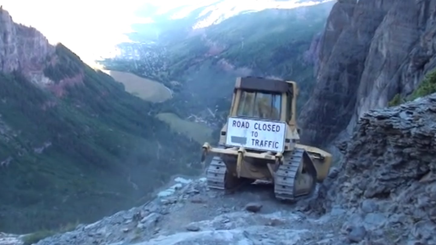 Driving a Bulldozer Over Colorado&#8217;s Black Bear Pass Looks Absolutely Terrifying