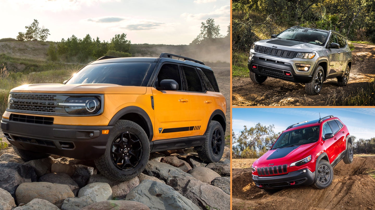 The 2021 Ford Bronco Sport Compared to the Jeep Cherokee and Compass Trailhawk