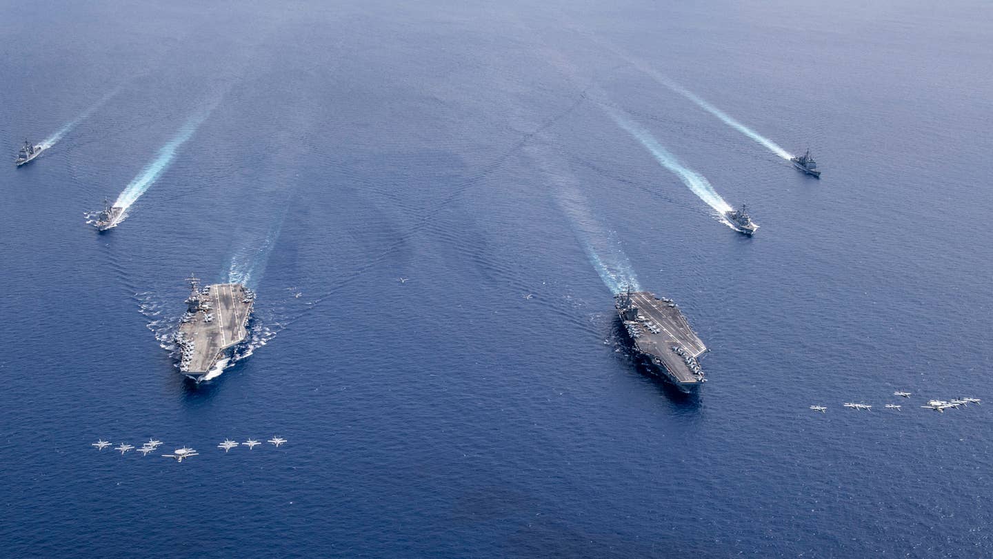 Here Are Photos Of Two U.S. Navy Carriers In The South China Sea For First Time In Six Years (Updated)