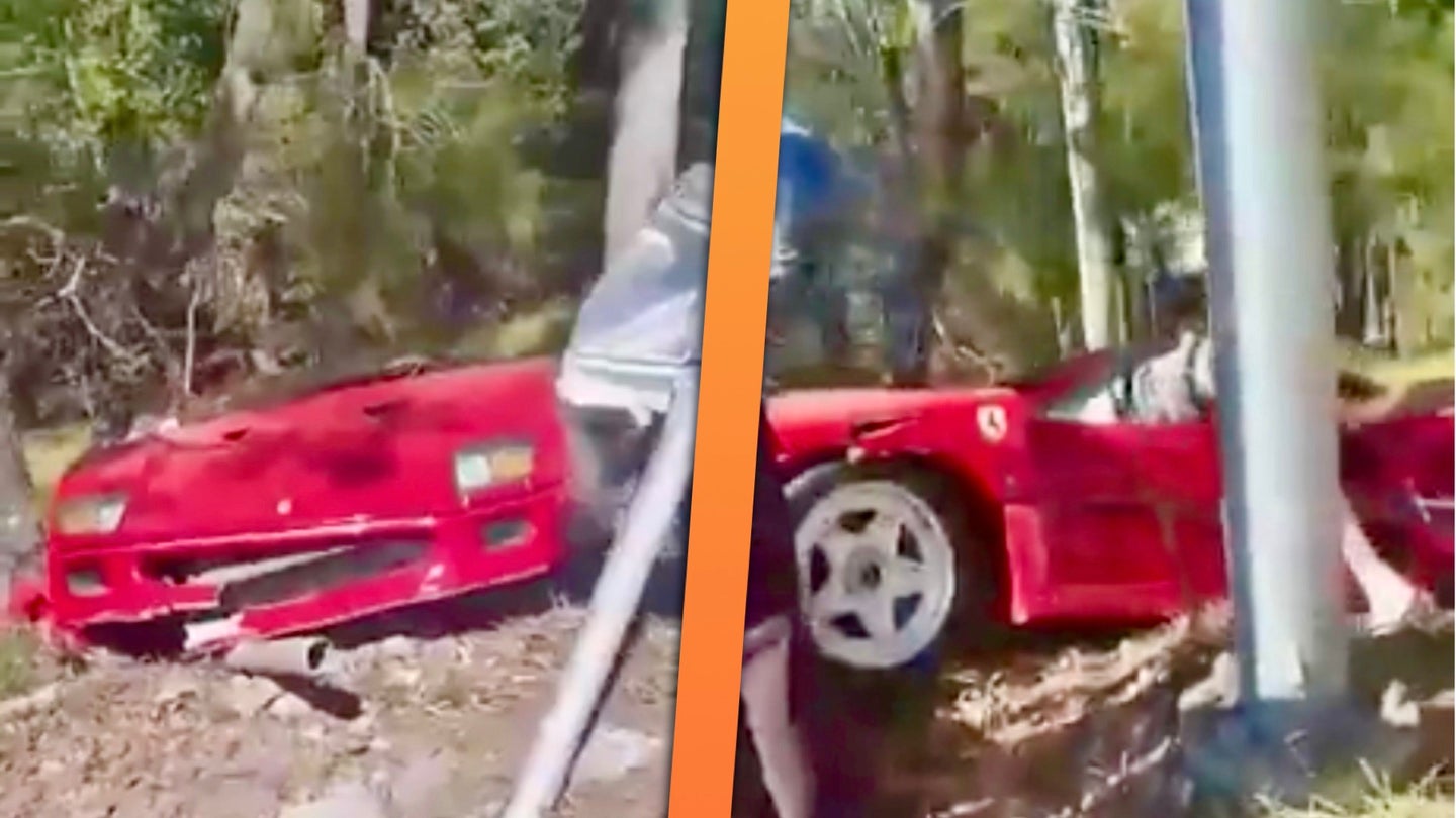 Someone Just Wrecked This Uninsured Ferrari F40