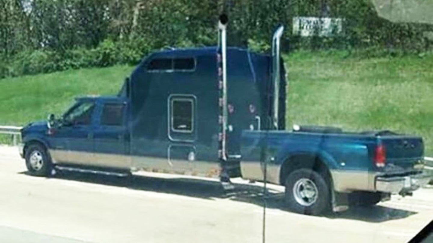 This Ford F-350 Super Duty With a Semi Sleeper Cab Is Real, and We Tracked Down the Builder