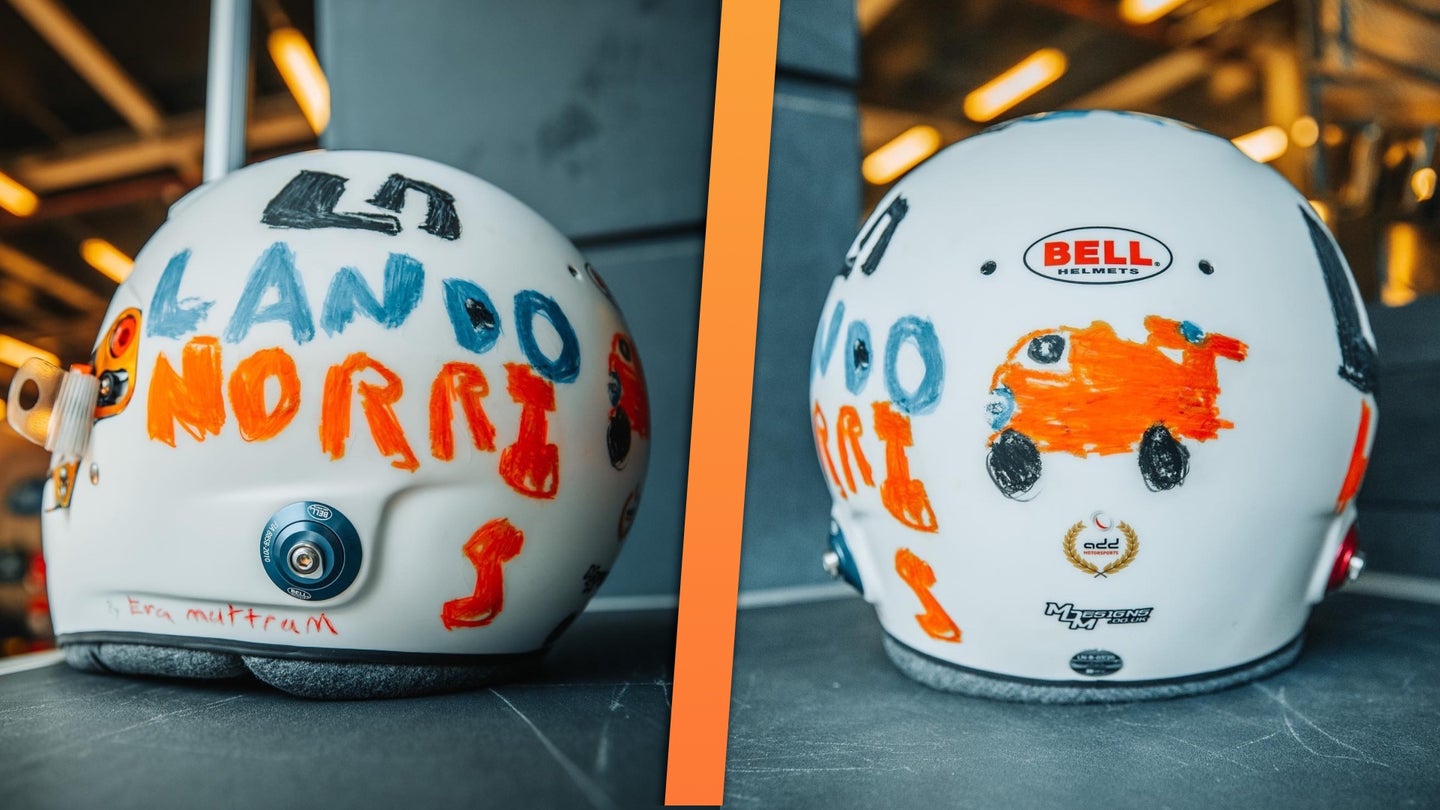 A 6-Year-Old Designed Lando Norris’s F1 Helmet and Guess What, It’s Excellent