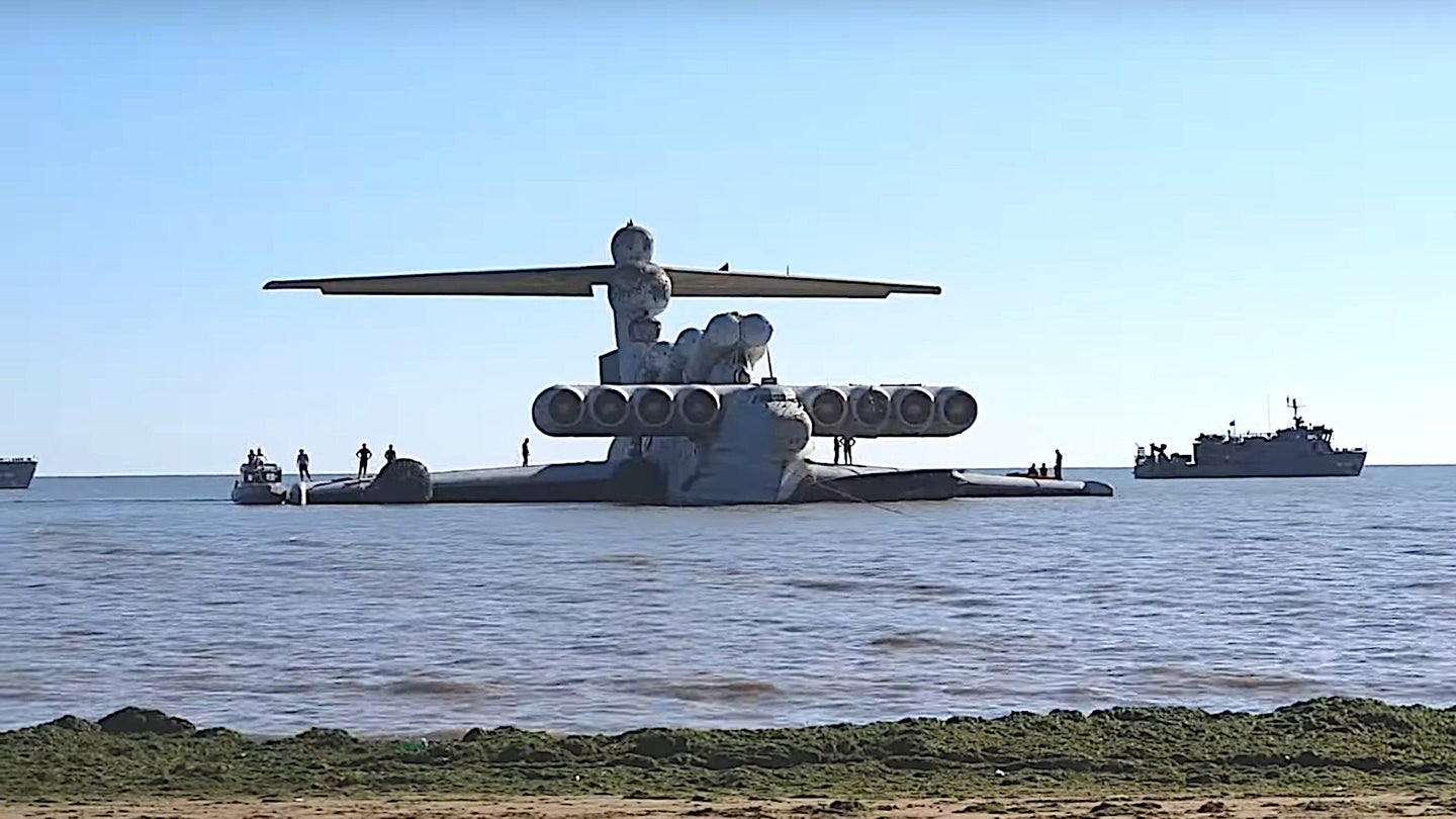 The Only Missile-Toting Ekranoplan Russia Ever Built Just Took Its Last Trip On The Caspian