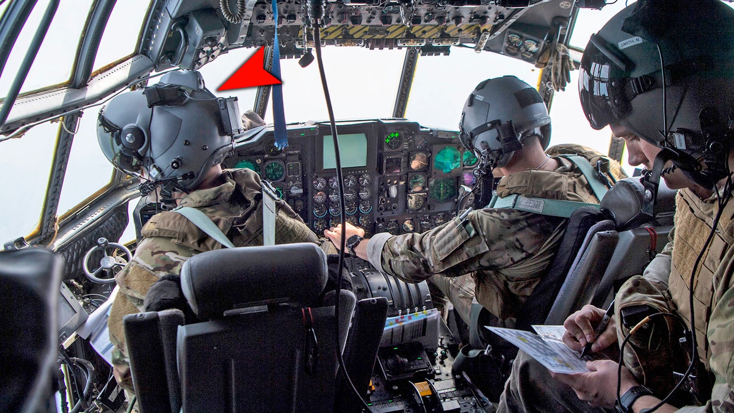 Check Out This AC-130 Gunship Pilot Wearing A Scorpion Helmet Mounted Display