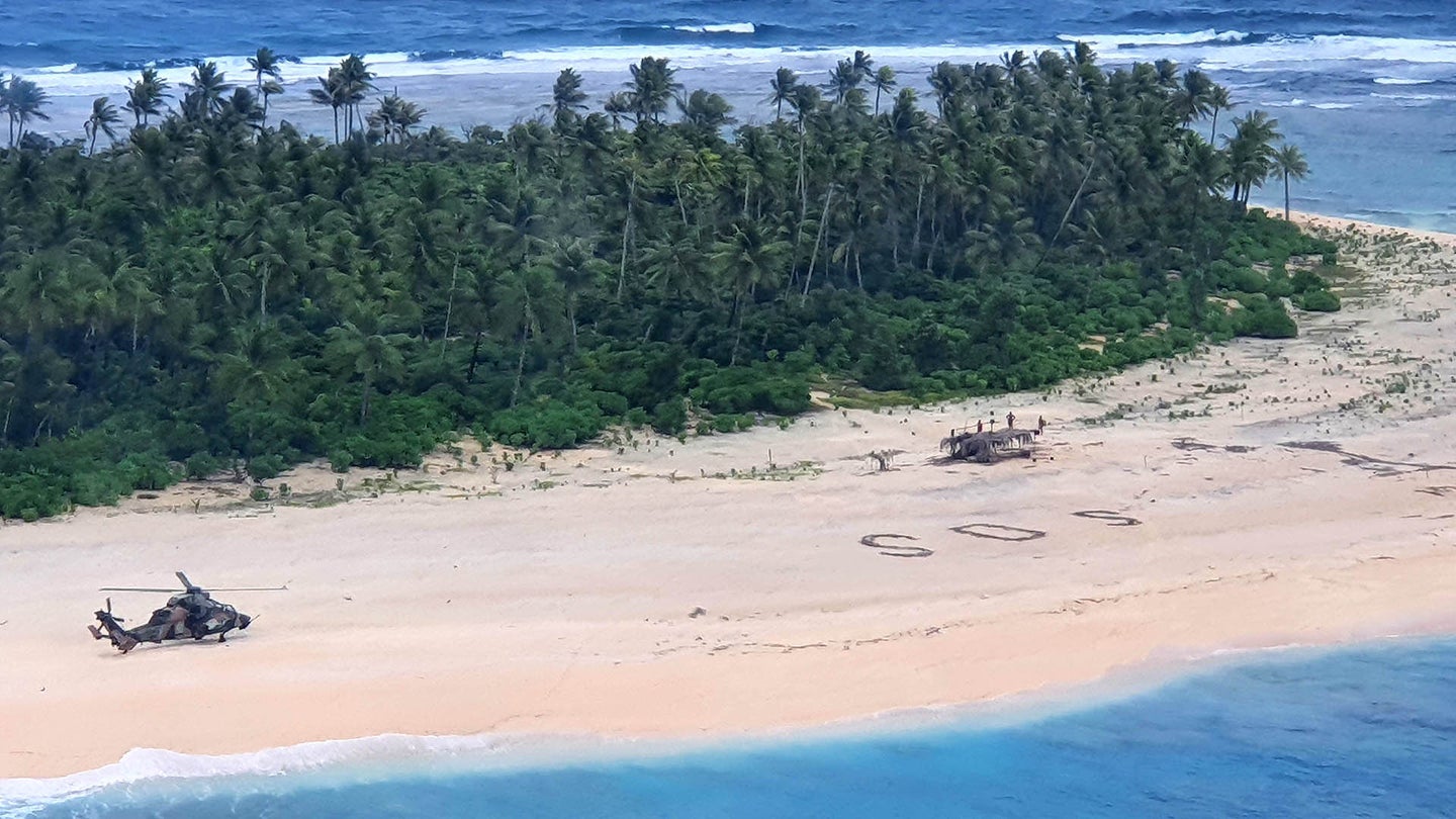 Australian Attack Helicopters Come To The Rescue Of Castaways On Deserted Pacific Island