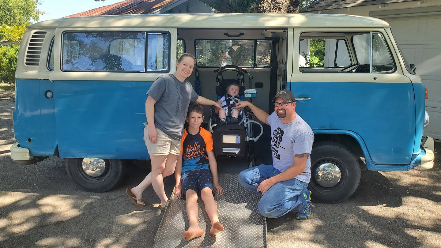 Wheelchair-Accessible VW Bus Donated to Man With Special-Needs Child by Total Stranger