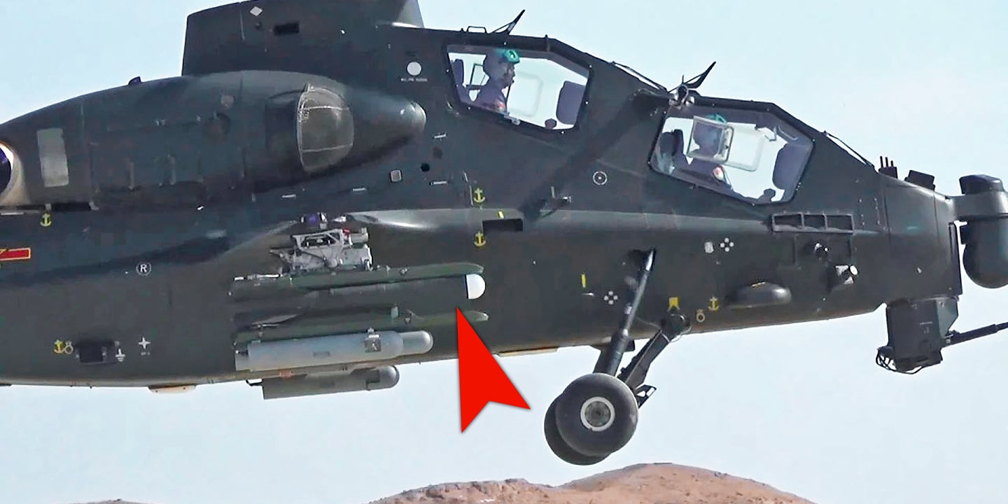 Chinese Z-10A Attack Helicopter Shows Off New Missile During Live-Fire Exercise