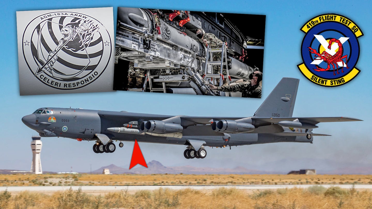 Check Out This B-52 Stratofortress Carrying Two AGM-183 Hypersonic Test Missiles
