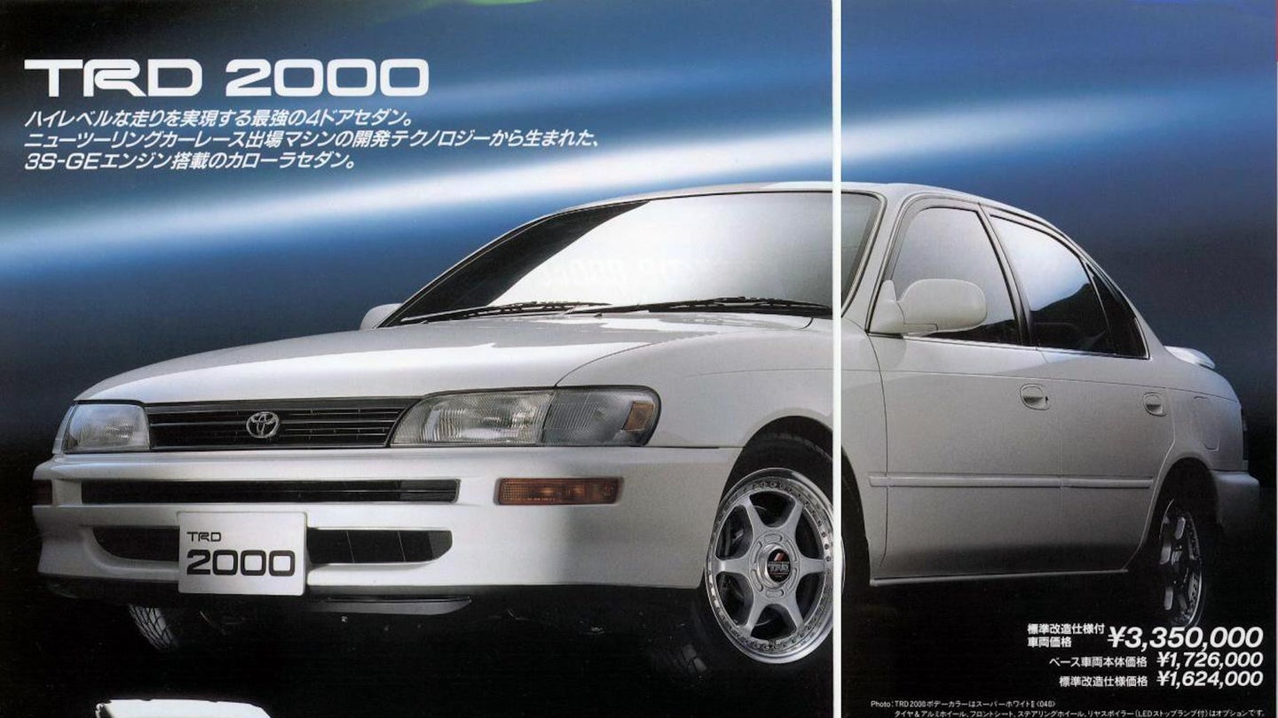 The Ultra-Rare 1994 Toyota Corolla TRD2000 Was a Race Car in Family Sedan Form