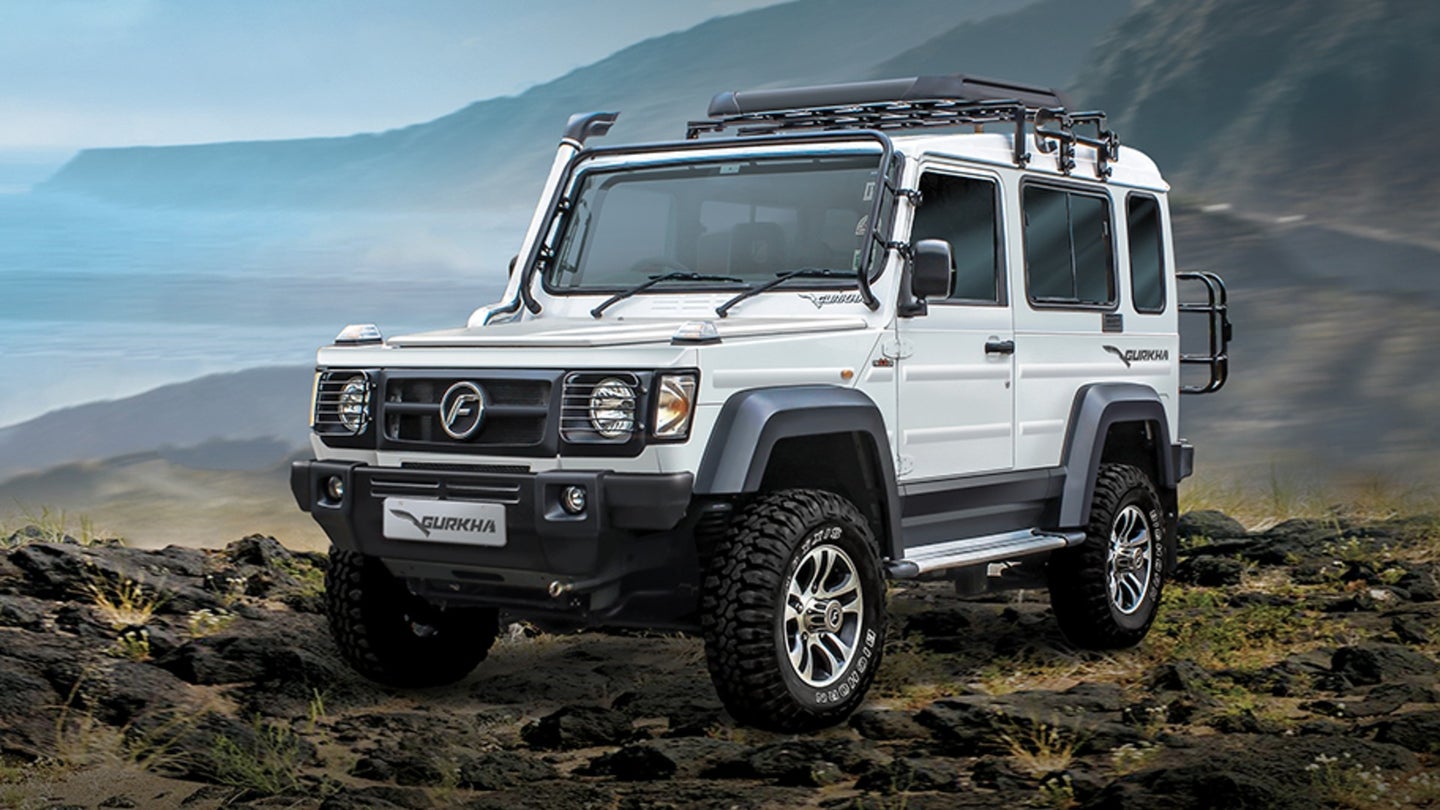 The Force Gurkha Is an Indian G-Wagen Lookalike With a Manual and Locking Diffs