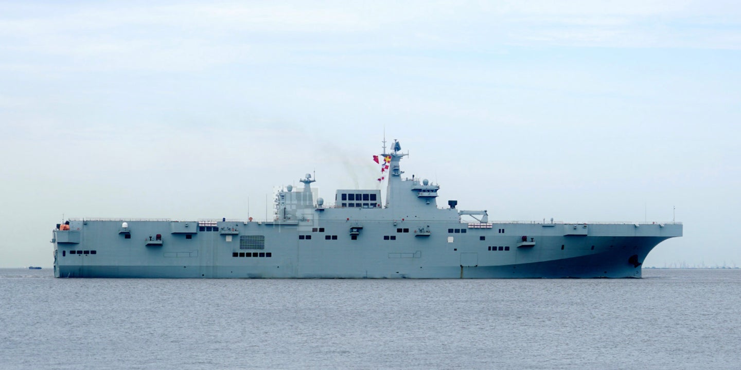 China&#8217;s Big New Amphibious Assault Ship Just Went To Sea For The First Time