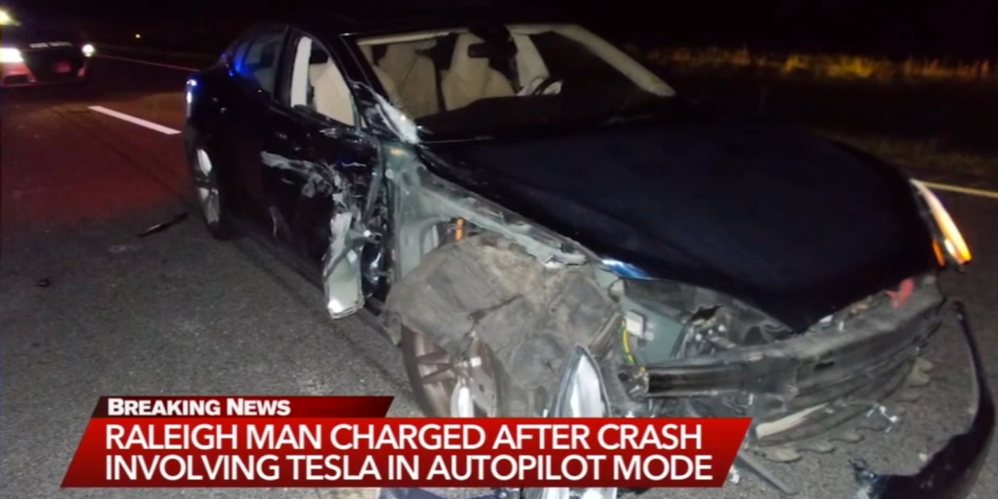 Tesla Driver Watching Movie on Autopilot Crashes Into Cop Cars: Police