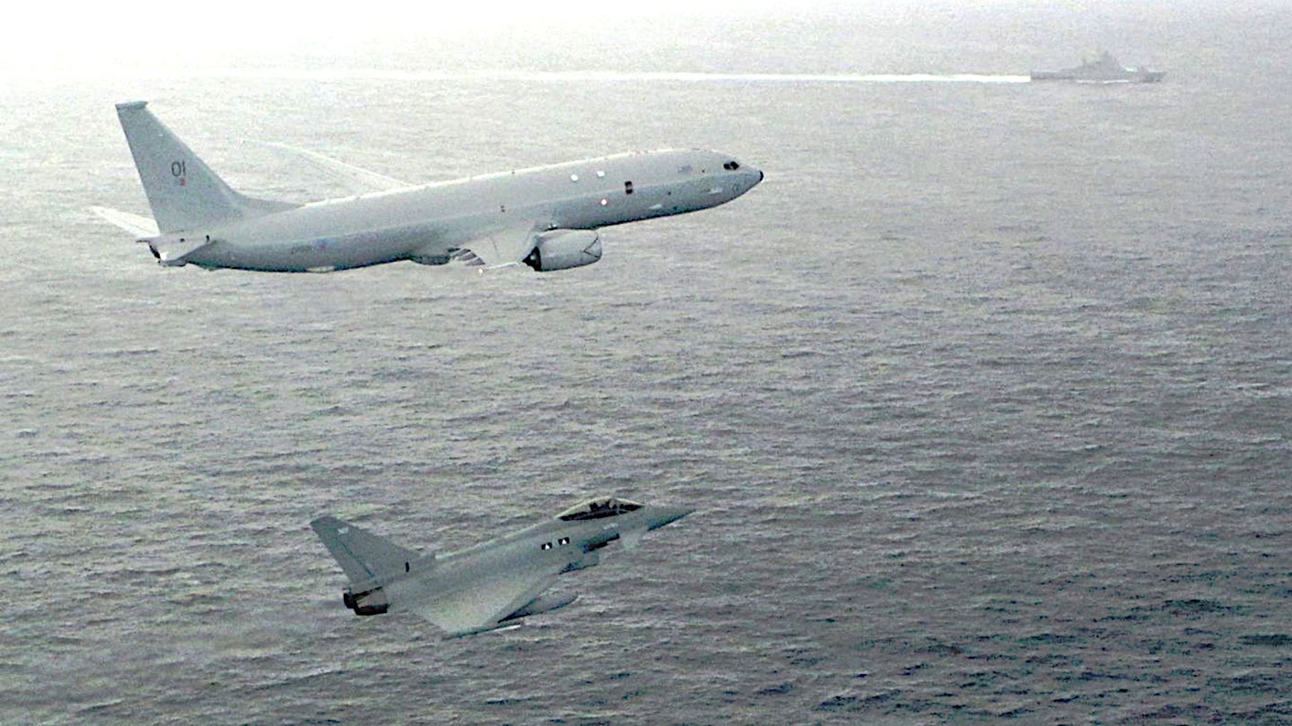 Royal Air Force P-8A Poseidon Shadows Russian Warship On The Jet’s First Operational Sortie