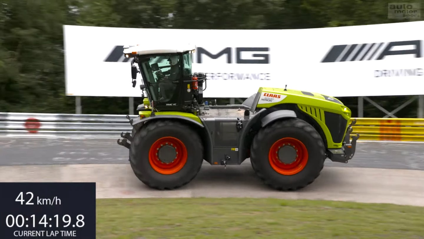 Watch a Massive 38,000-LB Tractor Flex All of Its 500 HP to Set a Nürburgring Lap Record