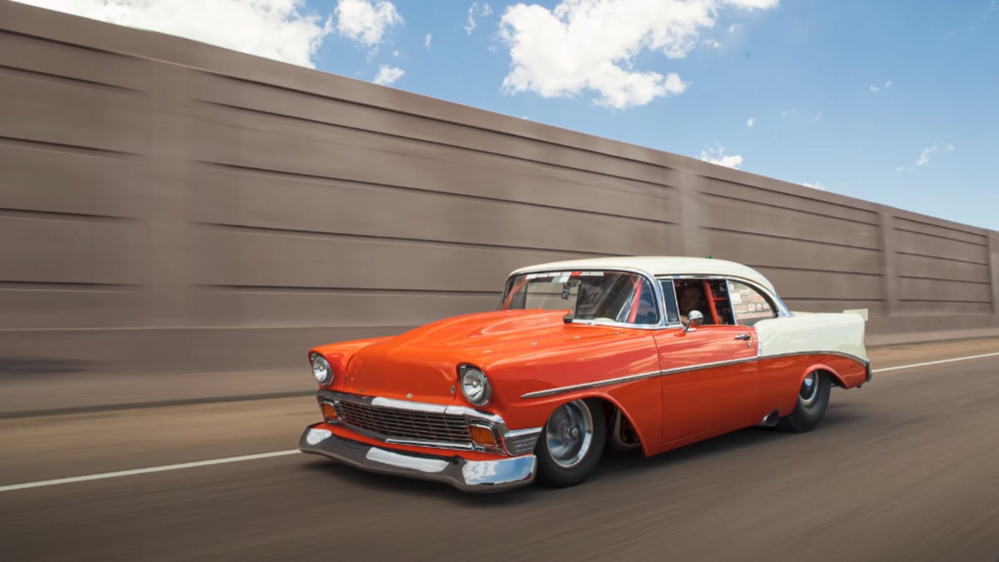 Have Your Cake and Race It Too with This Street Legal 3,000 HP 1956 Chevrolet