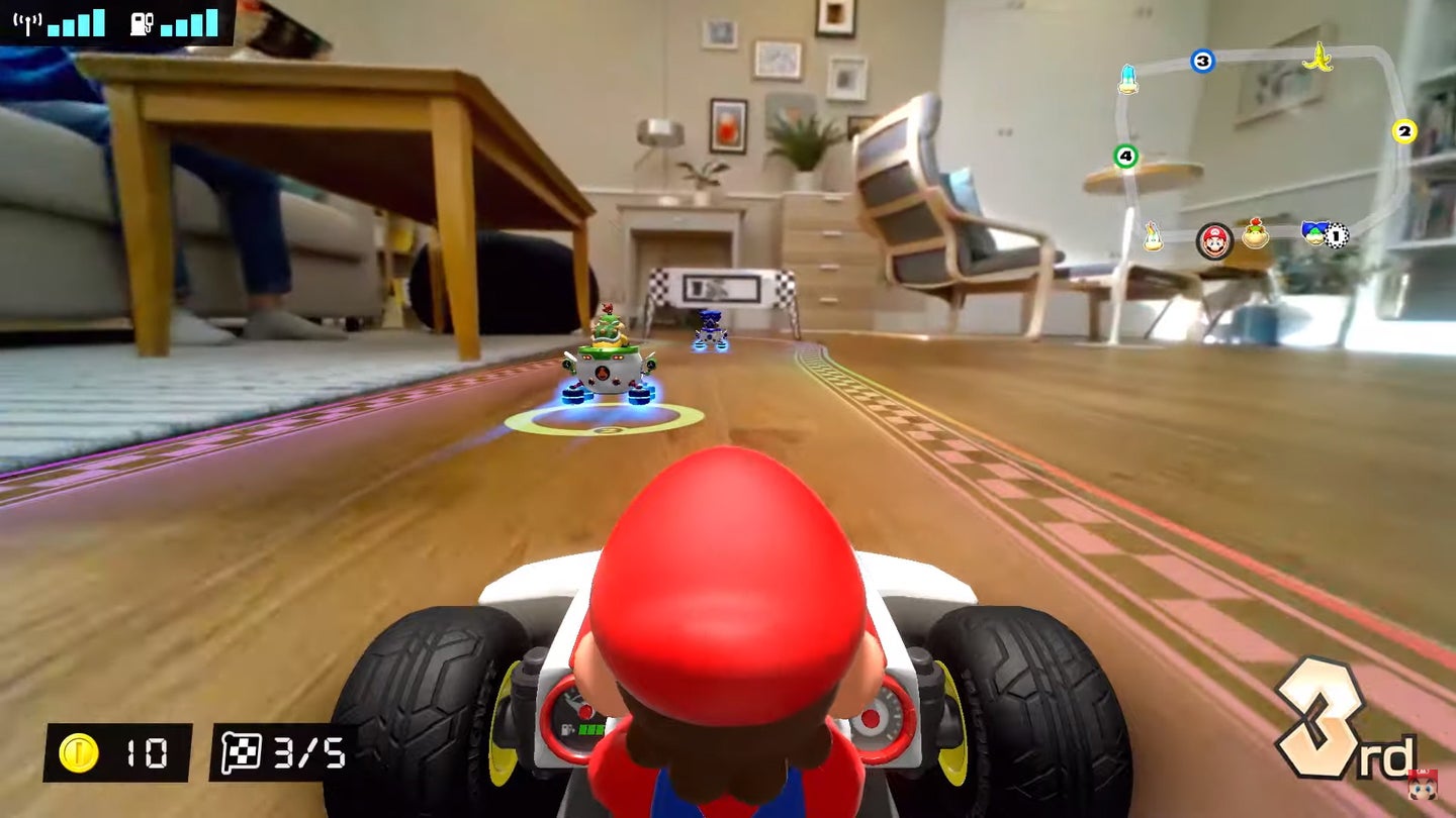 New Mario Kart Live: Home Circuit Uses Augmented Reality to Race Inside Your Home