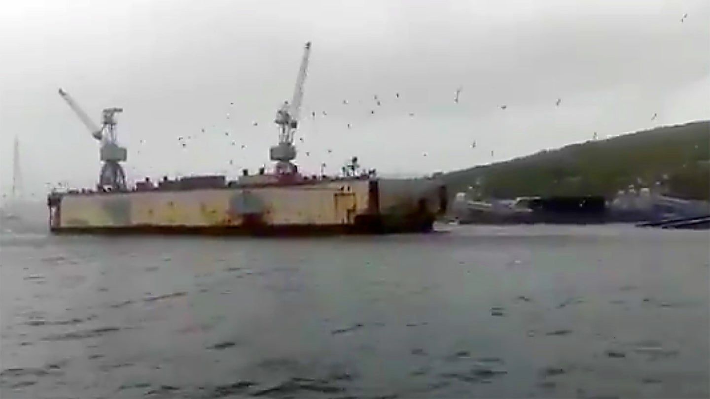 Russian Floating Dry Dock Smacks Into Ships And Submarines At Naval Base (Updated)