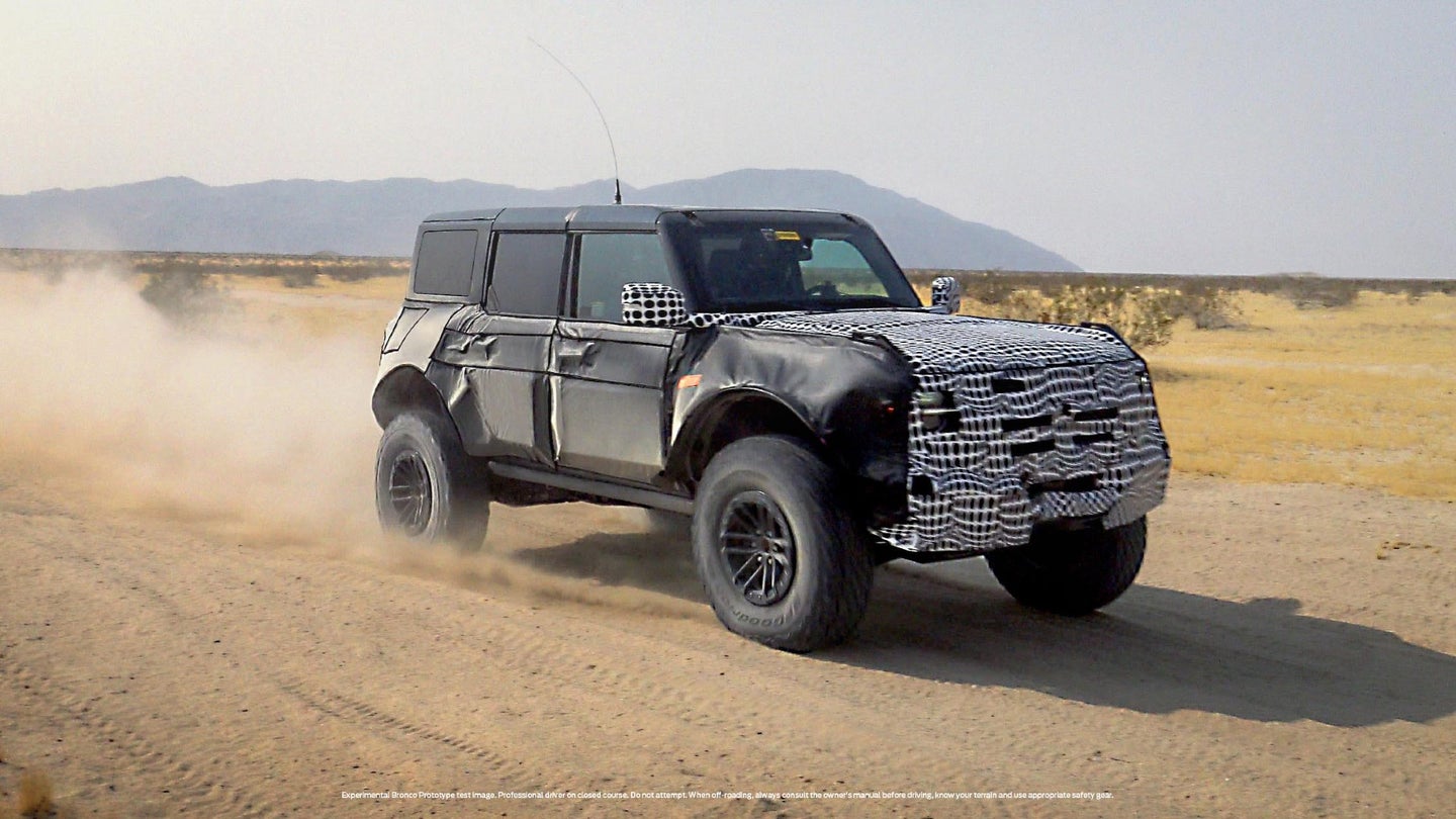 The Wild Ford Bronco Raptor Prototype Is Testing With 37-Inch Tires