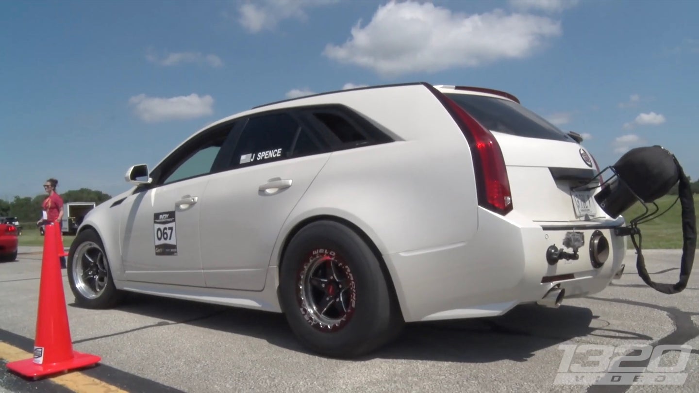 Watch an 1,800-HP Cadillac CTS-V Wagon Crack 200 MPH in the Half-Mile