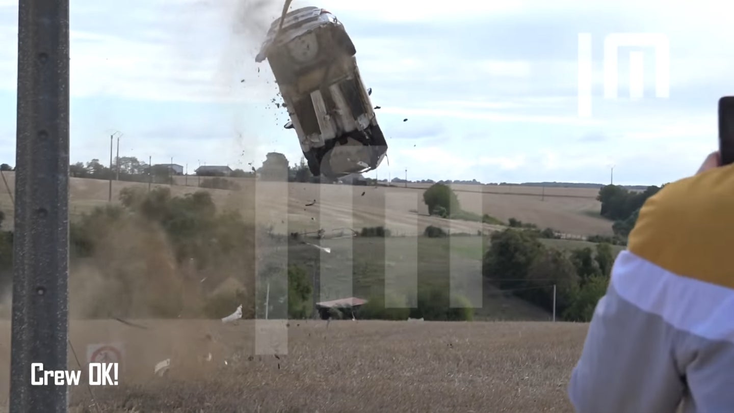 This Wrecked Rally Fiesta Got the Most Air We’ve Ever Seen In a Crash