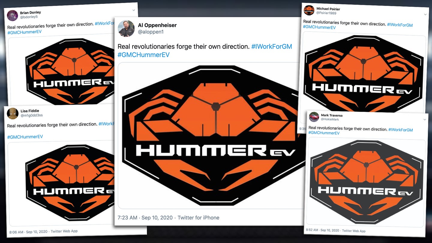 GM Employees Are Sending Weird Identical Tweets About the Hummer EV’s Crab Mode