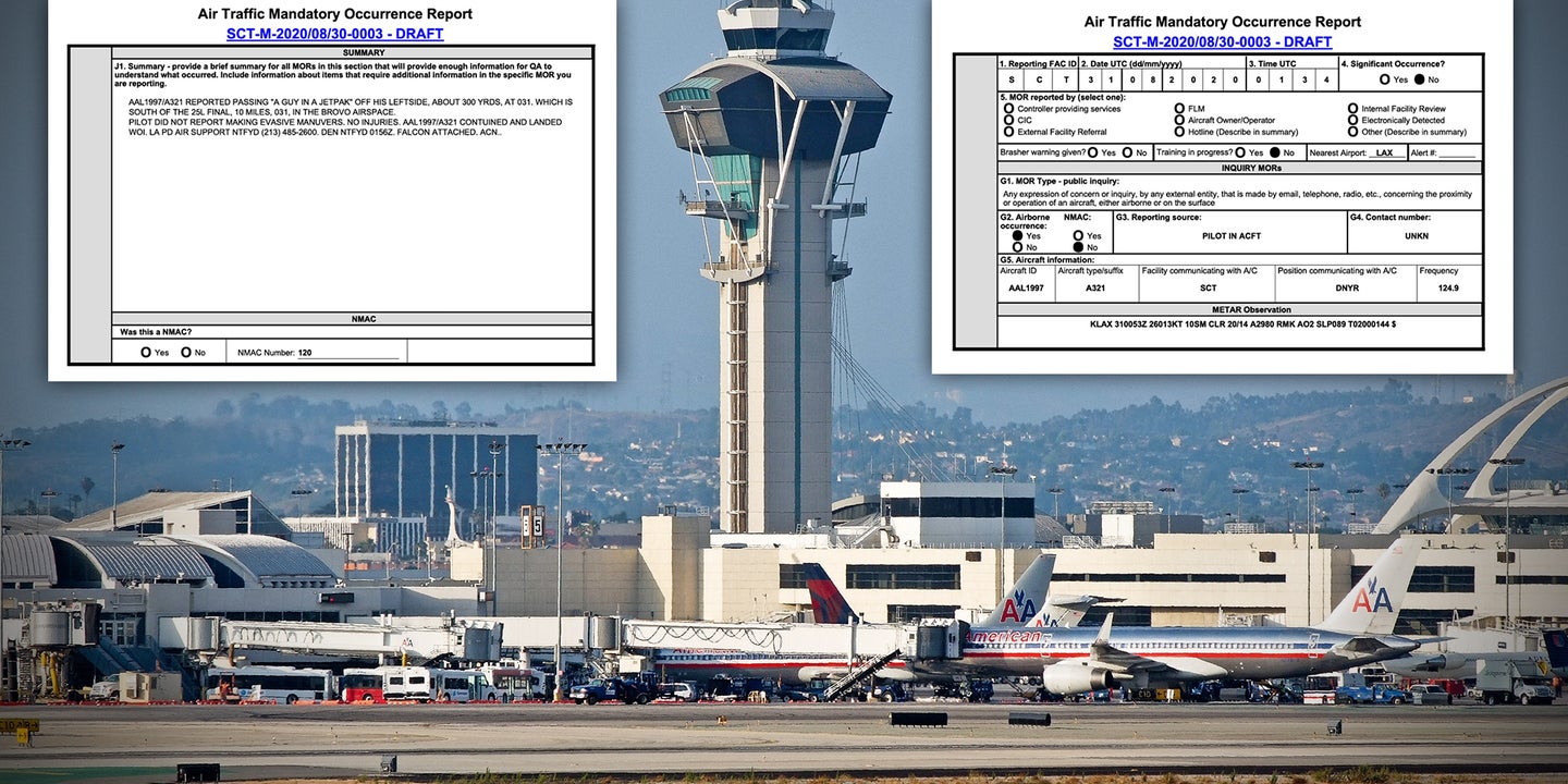 Here’s The FAA Report, Full ATC Audio From The ‘Guy In A Jetpack’ Incident Near LAX