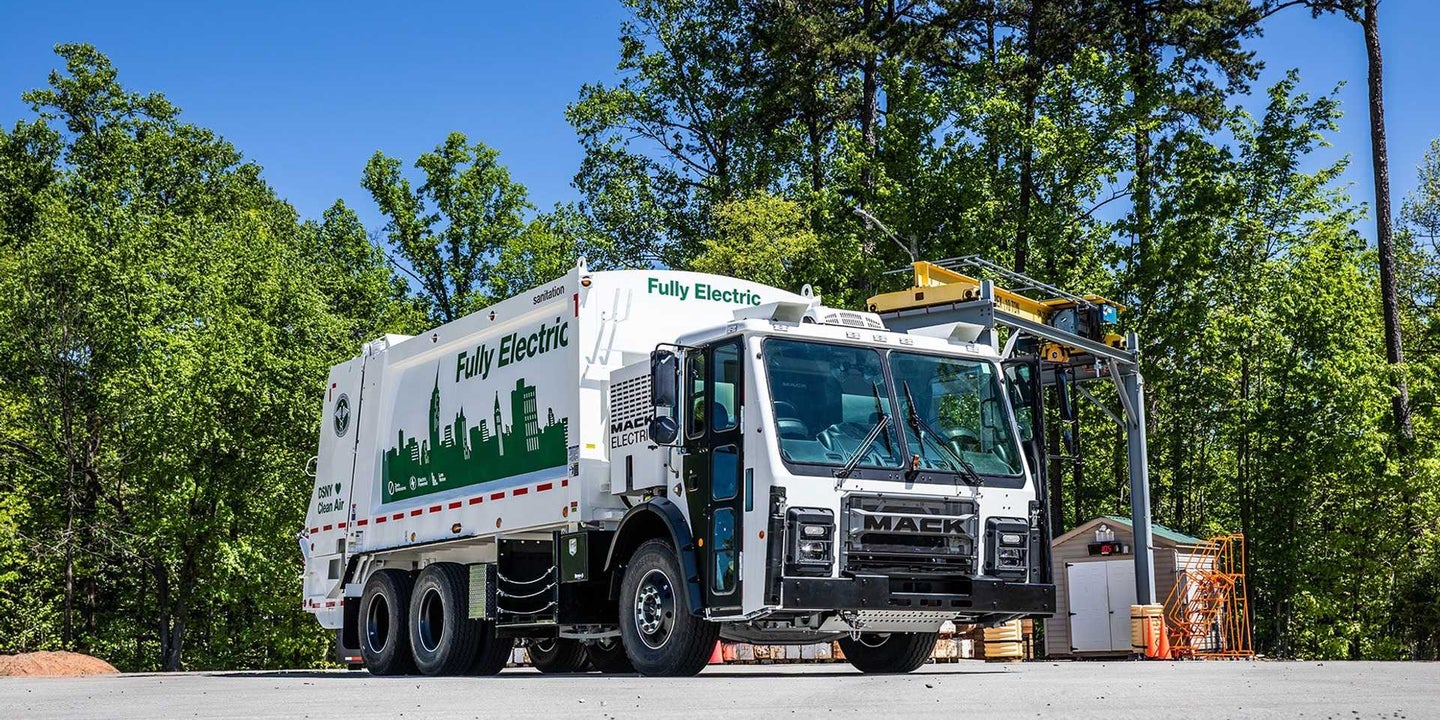 Electric Garbage Trucks Are Finally Coming in 2021 With the Battery-Powered Mack LR