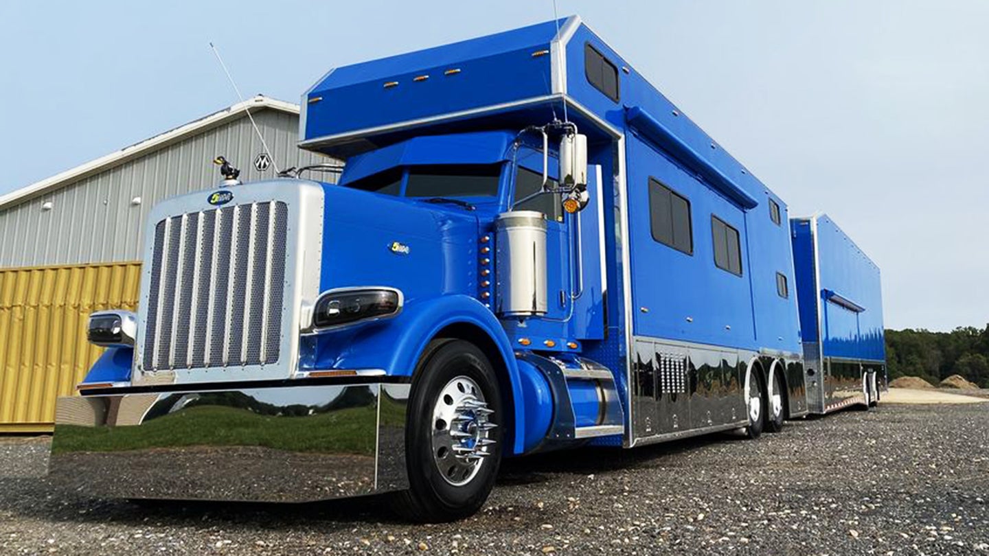 Rule the Road and Track with This $550K Peterbilt ‘Toterhome’ and Mobile Race Shop