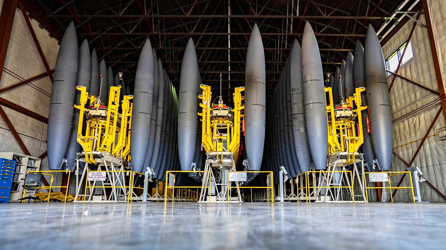 This F-22 Raptor Wing Tank Storage Facility Looks Like A Science Fiction Movie Set