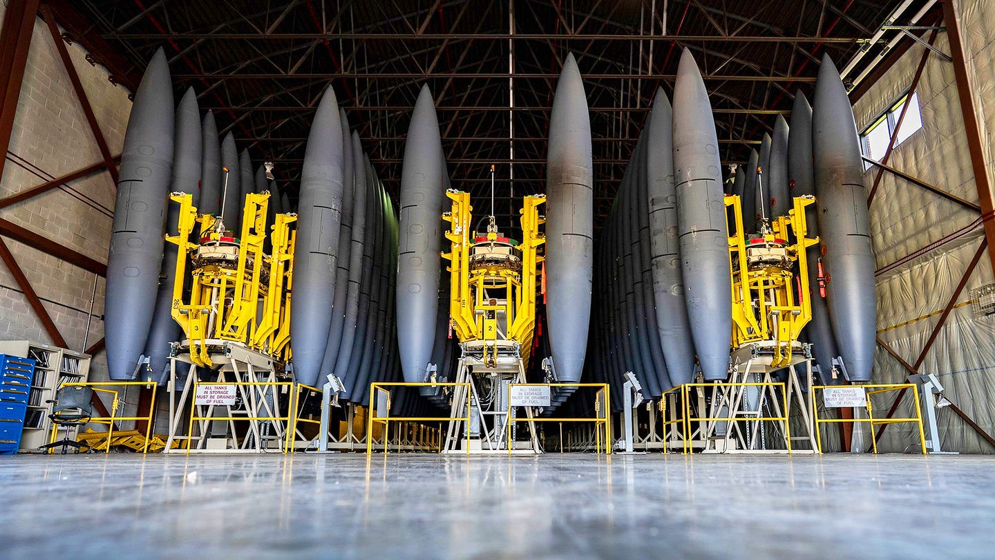This F-22 Raptor Wing Tank Storage Facility Looks Like A Science Fiction Movie Set