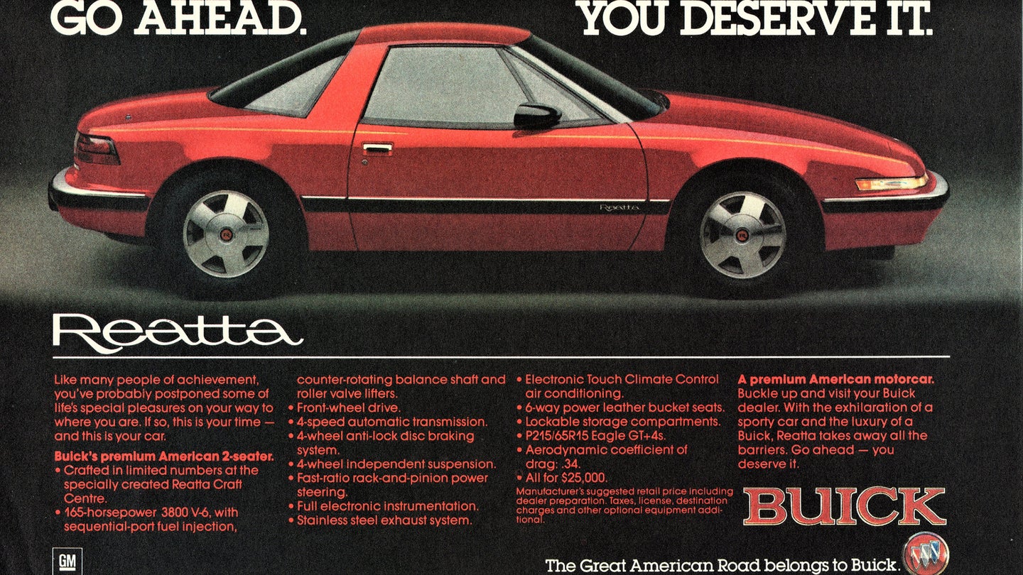 Ad of the Week: The &#8216;Special Pleasures&#8217; of the 1988 Buick Reatta
