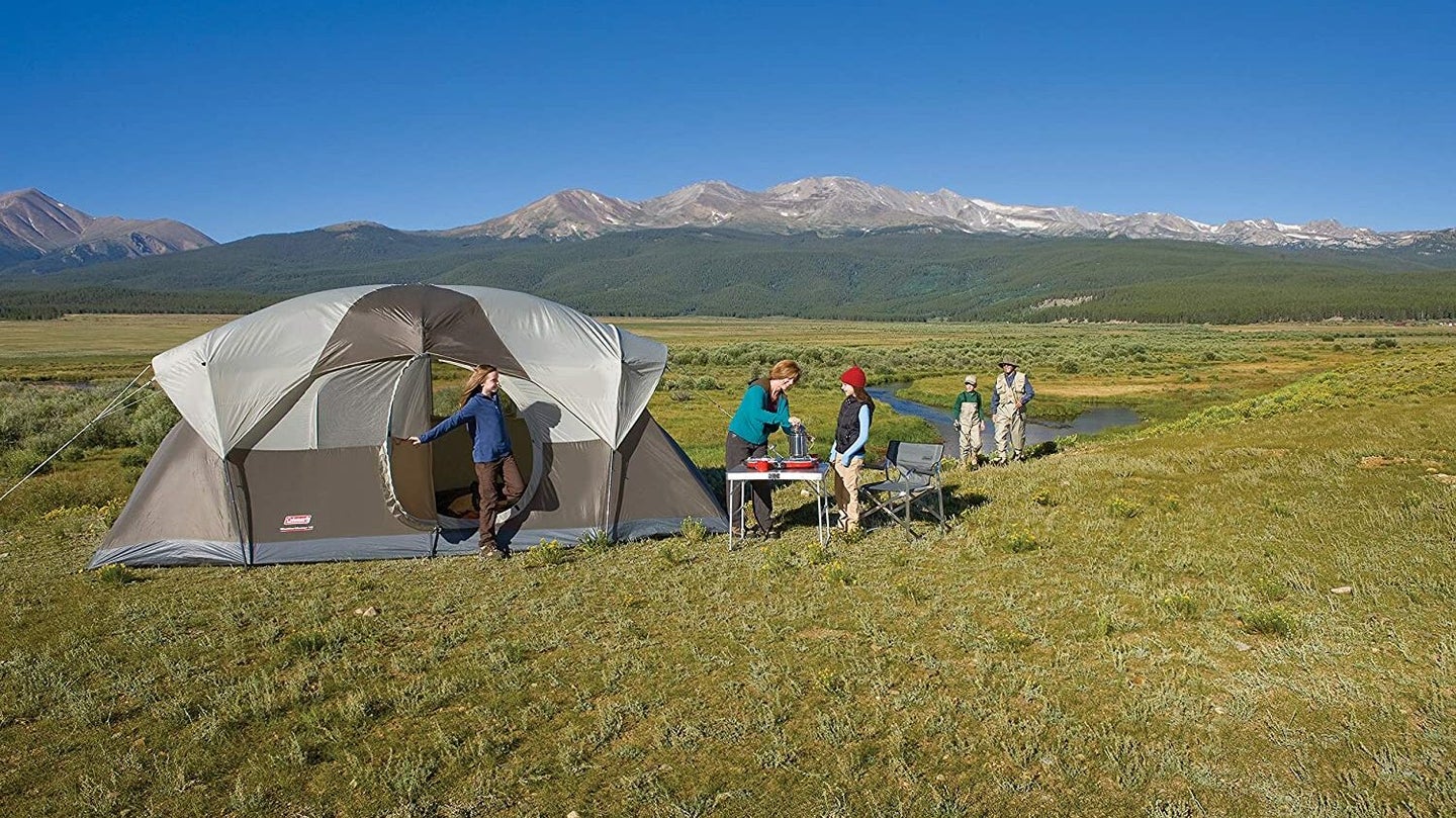 Close Up Of 10 Person Tent