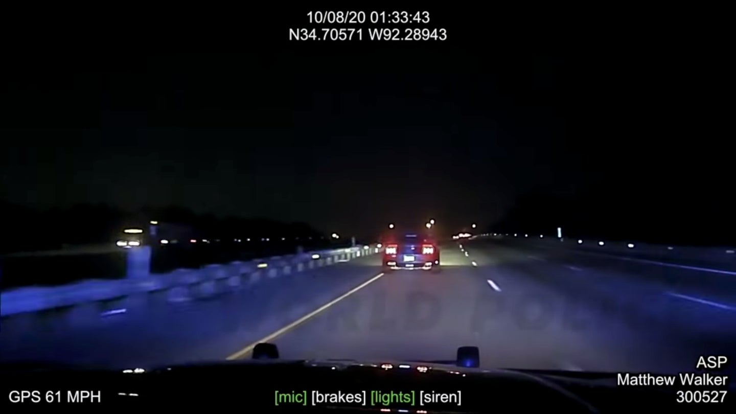 Driver in Supercharged Ford Mustang Hits 178 MPH Fleeing From Police on Arkansas Interstate