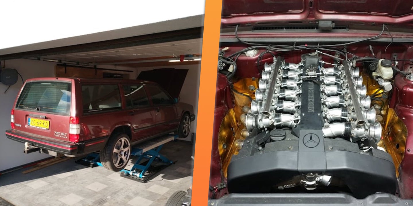 This Volvo 740 Wagon With a 400-HP Mercedes V12 Is a Legit Flying Brick in the Making