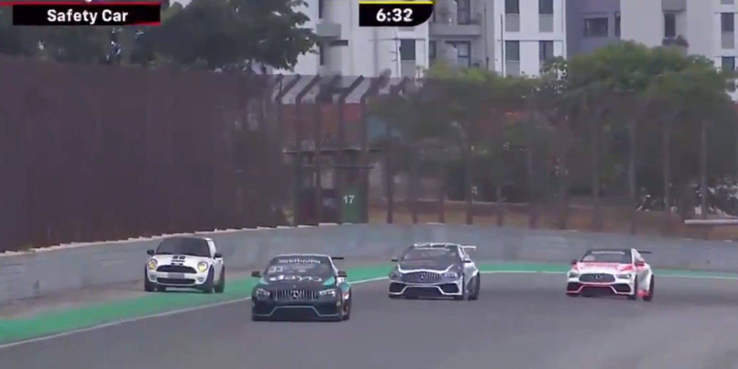 Confused Mini Driver Ends Up on Live Track During Race at Interlagos